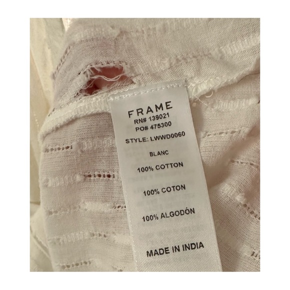 Frame Surplus Mini Dress Size Small Blanc White - Picture 6 of 7